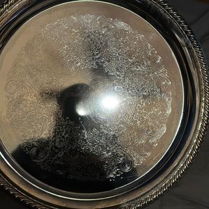 This a Silver Dish with amazing designs it was my GrandMothers old dish I think-